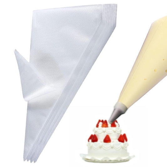 24 Inch Disposable Large Piping Bags,100 PACK Extra Large Thick Pastry Bags with 6 Bag Ties, Thickened Icing Bags,Cake Decorating Bags,Frosting Bags for Cake Decorating Cream Frosting