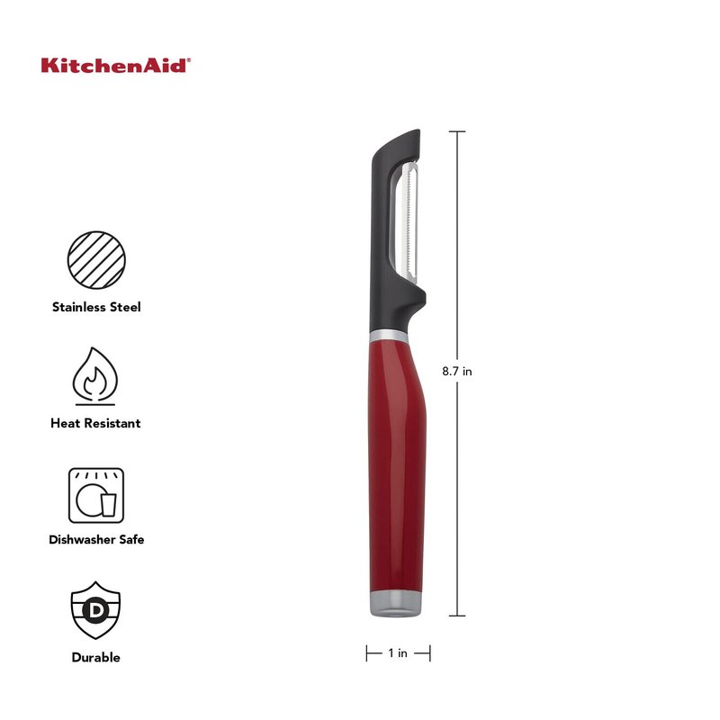 KitchenAid Gourmet Euro Peeler, 8.7-Inch, Red