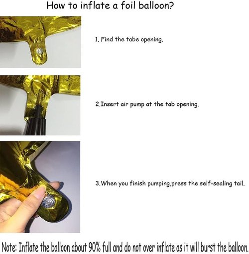 GOER Gold Foil Number 6 Balloons - Huge 42" & 32" Birthday Party Decorations (3 Pcs)