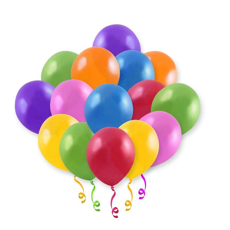 ZHIYE Party Balloons Assorted 8 Inch 100 pieces Bright Metallic Balloons Suitable for Birthday Parties, Weddings, Anniversaries, Celebrations