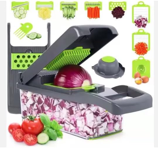 AHA Lifestyles 16-in-1 Vegetable Chopper | Versatile Slicer & Spiralizer for Quick Meal Prep