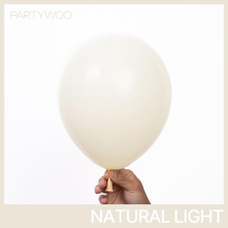PartyWoo Beige Balloons 101pcs 12 Inch Cream Ivory White Balloons for Wedding Baby Shower Birthday Bridal Shower Graduation Engagement Easter Anniversary Tea Boho Party Decorations White-Q08