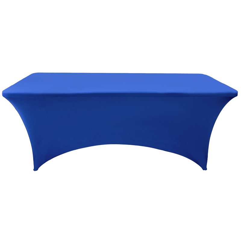 ZarzaaSik 2-Pack 4ft Spandex Table Covers for Rectangular Folding Tables - Wrinkle Resistant Stretch Tight Table Cloths - Ultimate Fitted Table Protector for Parties, Banquet, and Wedding