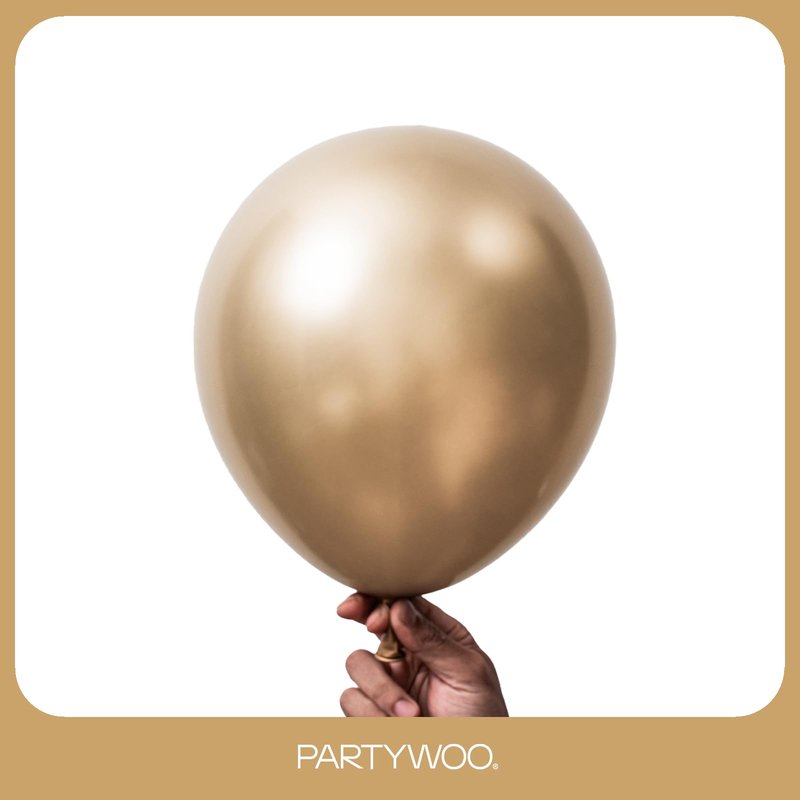 PartyWoo Metallic Gold Balloons 100pcs Different Sizes of 18 12 10 5 Inch Chrome Gold Balloon Arch Kit Garland for Birthday Graduation Baby Shower Wedding Bachelorette Party Decorations Gold-G127