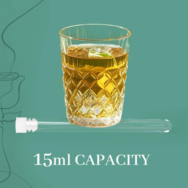 39 PCS Tampon Tube for Women, Plastic Tube for Juice with Funnel and Spout for Cruise Concert Sports Events - Green