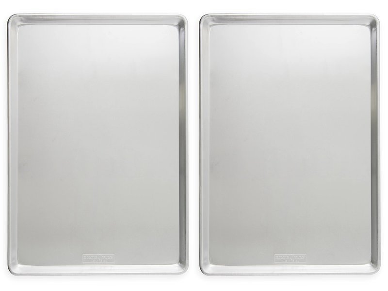 Nordic Ware Aluminum Full Size Sheet Pan 26 x 18 inches for commercial oven use, Full Sheet, 2-Pack (For Commercial Oven Use., Not for standard home ovens)