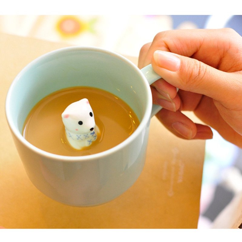ZaH 3D Mug Animal Inside Cup Cartoon Ceramics Figurine Teacup Christmas Birthday Gift for Boys Girls Kids Women Men Coffee Mug (8 oz Rabbit)