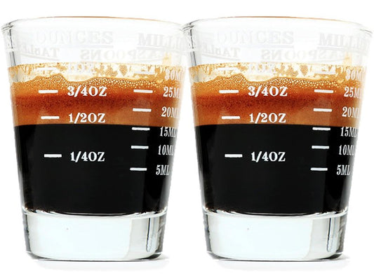 Shot Glass Measuring Cup | Non Fading | Bar Bartender Accessories, Jigger for Bartending | Tablespoon Measuring Spoon (2, White)
