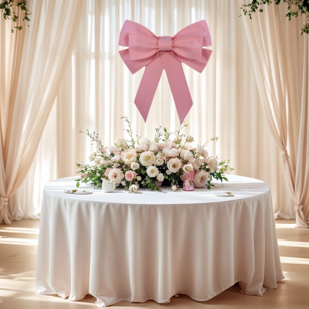 Skiennix Jumbo Car Bow - Extra Large Pink Ribbon for Gifts | Perfect for Birthdays, Sweet 16 & Holidays