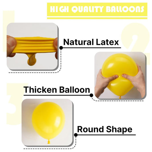 PartyWoo Yellow Balloons 100 pcs Different Sizes of 36 18 12 10 5 Inch Matte Light Yellow Latex Balloon Arch Kit Garland for Easter Bee Baby Shower Sunflower Birthday Graduation Decorations Yellow-Y55