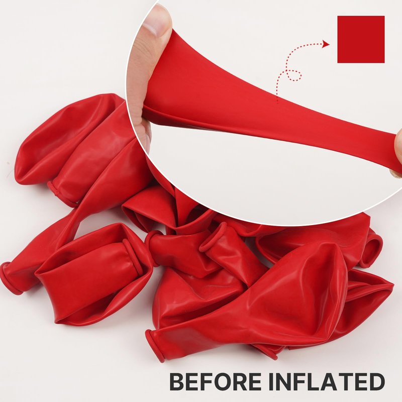 PartyWoo Red Balloons 50 pcs 5 Inch Small Mini Matte Red Latex Balloons for Graduation Wedding Independence Day Valentine's Day Memorial Day Christmas Engagement Birthday Party Decorations Red-Y57