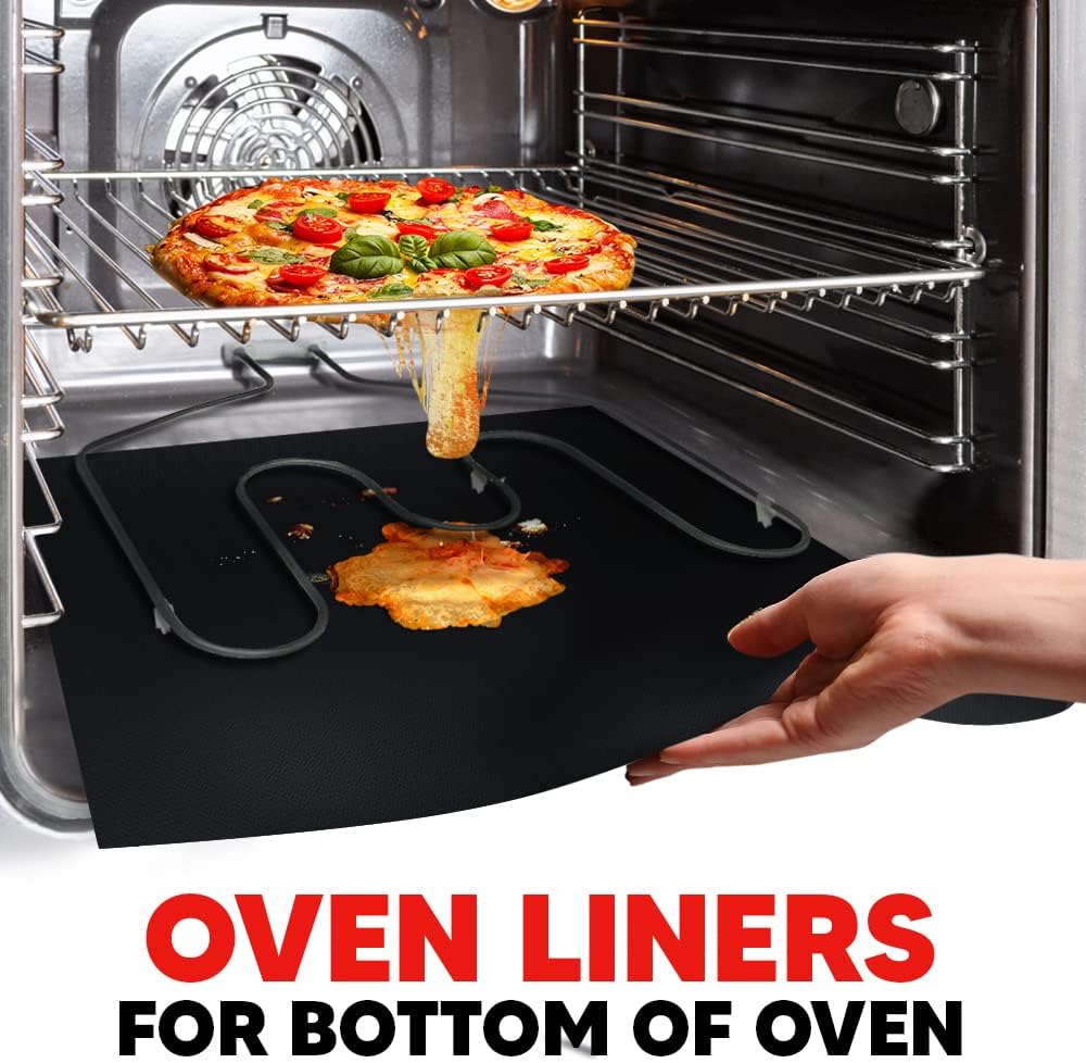 Skiennix Oven Liners | Heavy-Duty Non-Stick Mats - 17” x 25” | BPA & PFOA Free, Easy Clean & Heat Resistant - 2 Pack