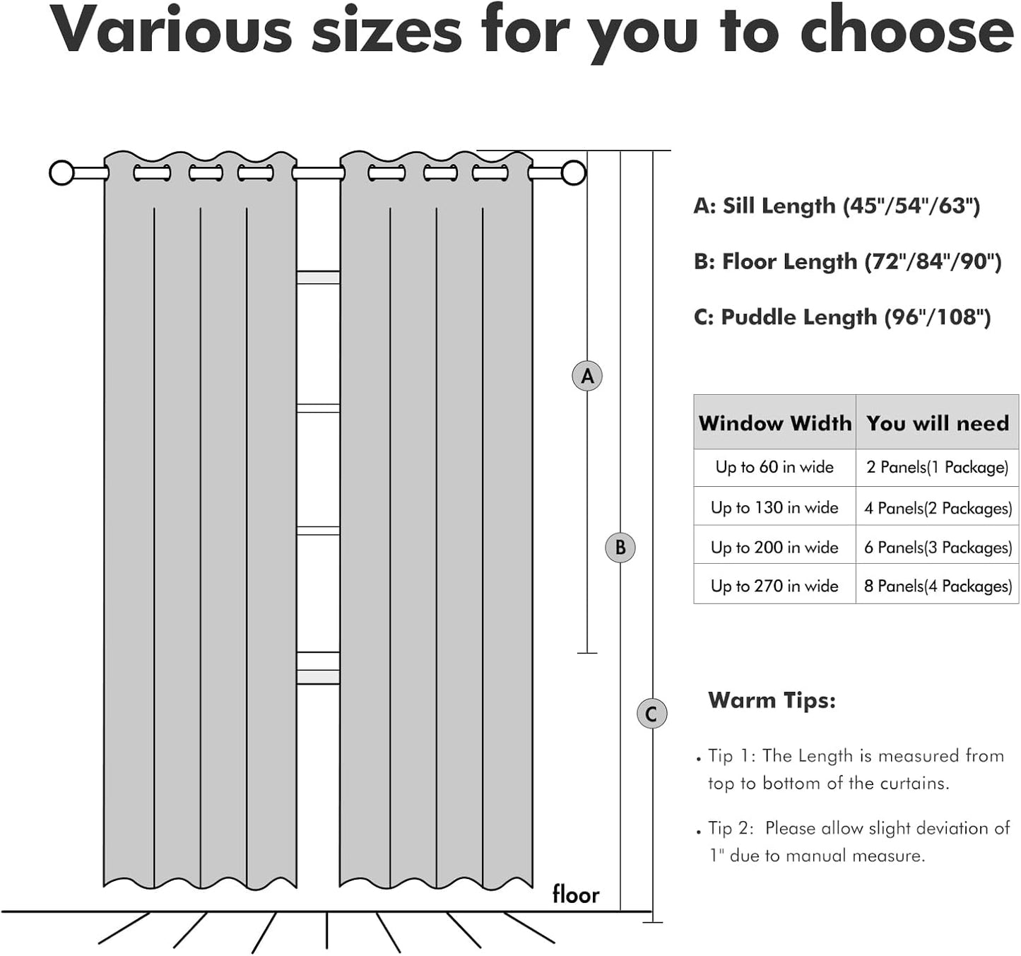MIULEE 100% Blackout Linen Textured Curtains - Thermal Insulated Ivory Drapes | 42 x 84 Inch (2 Panels)