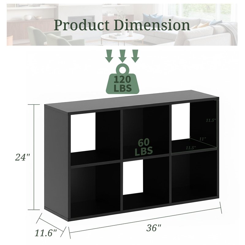 9-Cube Storage Organizer, White Bookshelf with Open Compartments for Home Office, Modern Bookcase Display Shelf for Living Room, Bedroom & Entryway