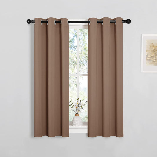 NICETOWN Blackout Window Curtains - Thermal Insulated Drapes, Set of 2, 29x40 Inch, Cappuccino
