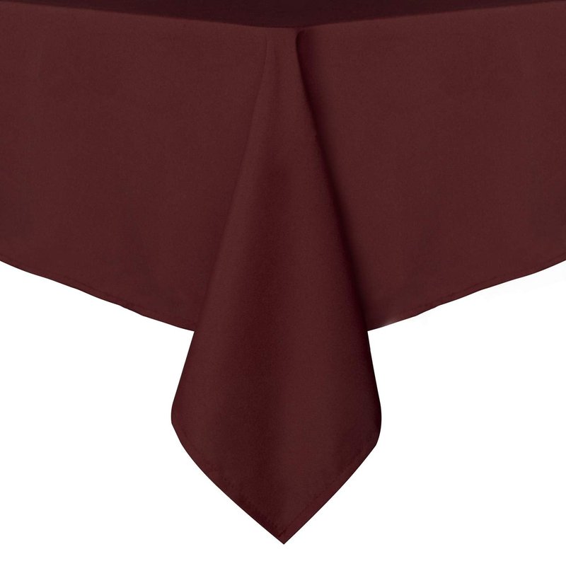 sancua Rectangle Tablecloth - 60 x 84 Inch - Stain and Wrinkle Resistant Washable Polyester Table Cloth, Decorative Fabric Table Cover for Dining Tables, Buffet Parties and Camping, Burgundy