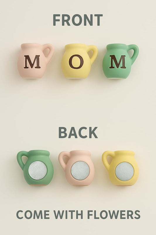 Mini Vase Magnets for Fridge - Christmas Mom Gifts from Daughter, Unique Birthday Gifts for Mom from Son,