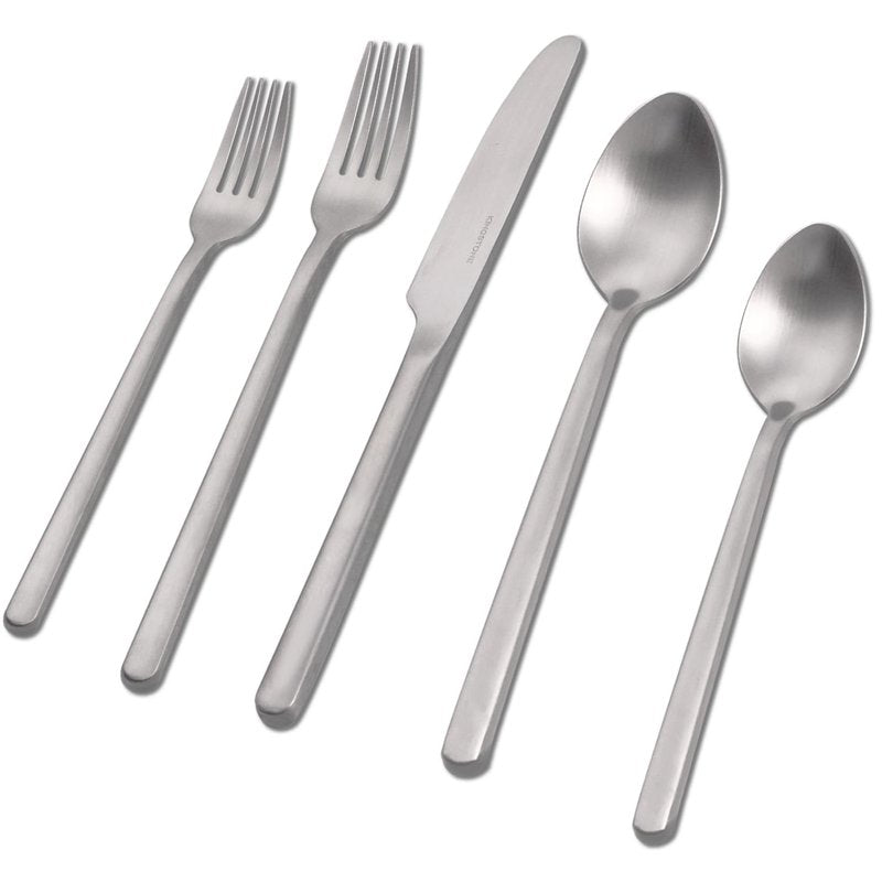 KINGSTONE 30 Pieces Silverware Set, Flatware Cutlery Set for 6, 18/10 Stainless Steel Silverware Utensils Minimalist Design Dishwasher Safe, Matte Silver