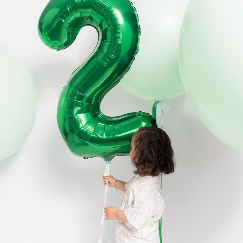 Dark Green Number 40 Balloon 40 Inch, 40th Birthday Party Decorations for Children, Giant 40 Foil Balloon for Party Supplies
