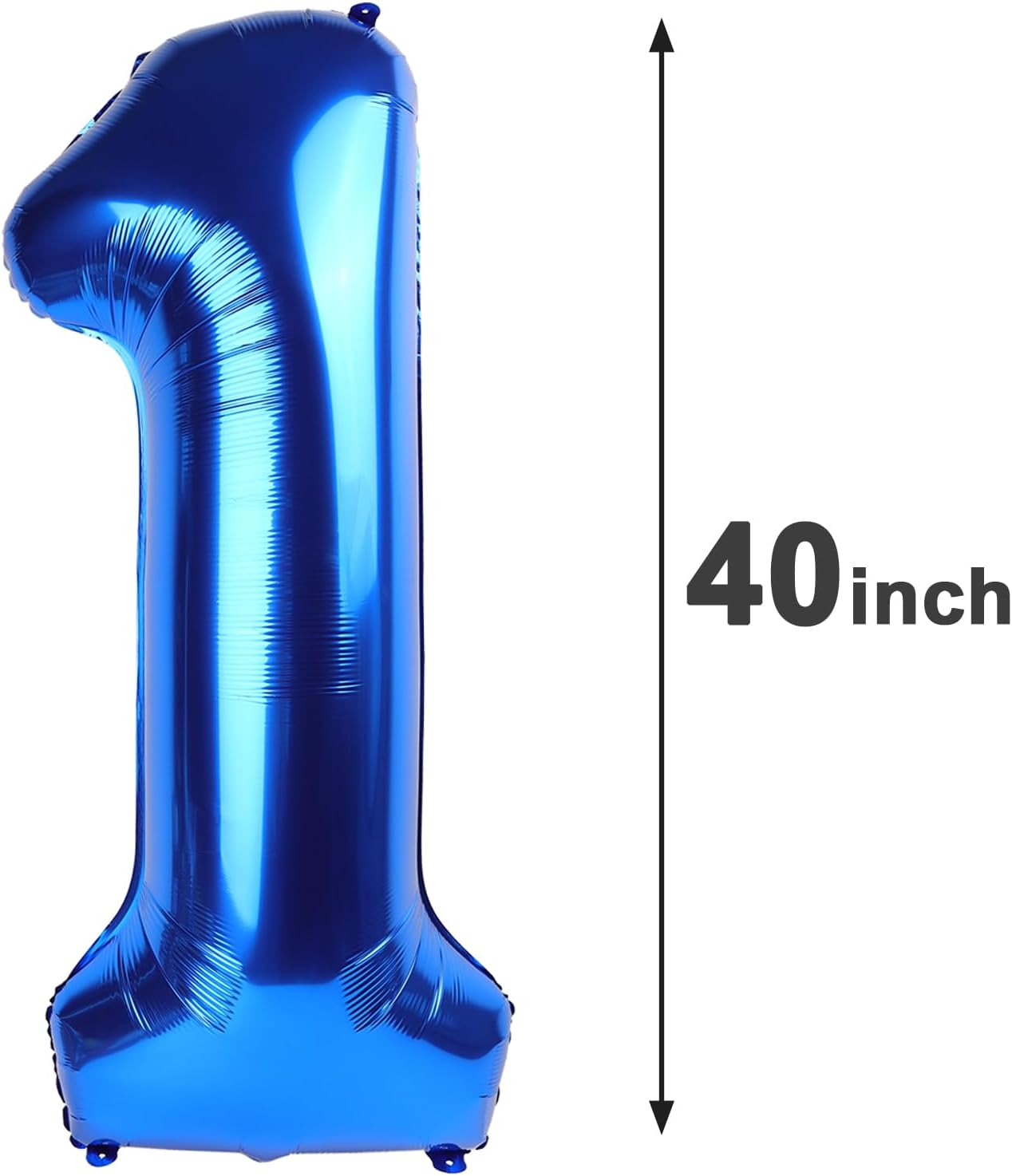 Jumbo Navy Blue Number 1 Balloon - 40 Inch Mylar Foil for 1st Birthday Party & Celebrations