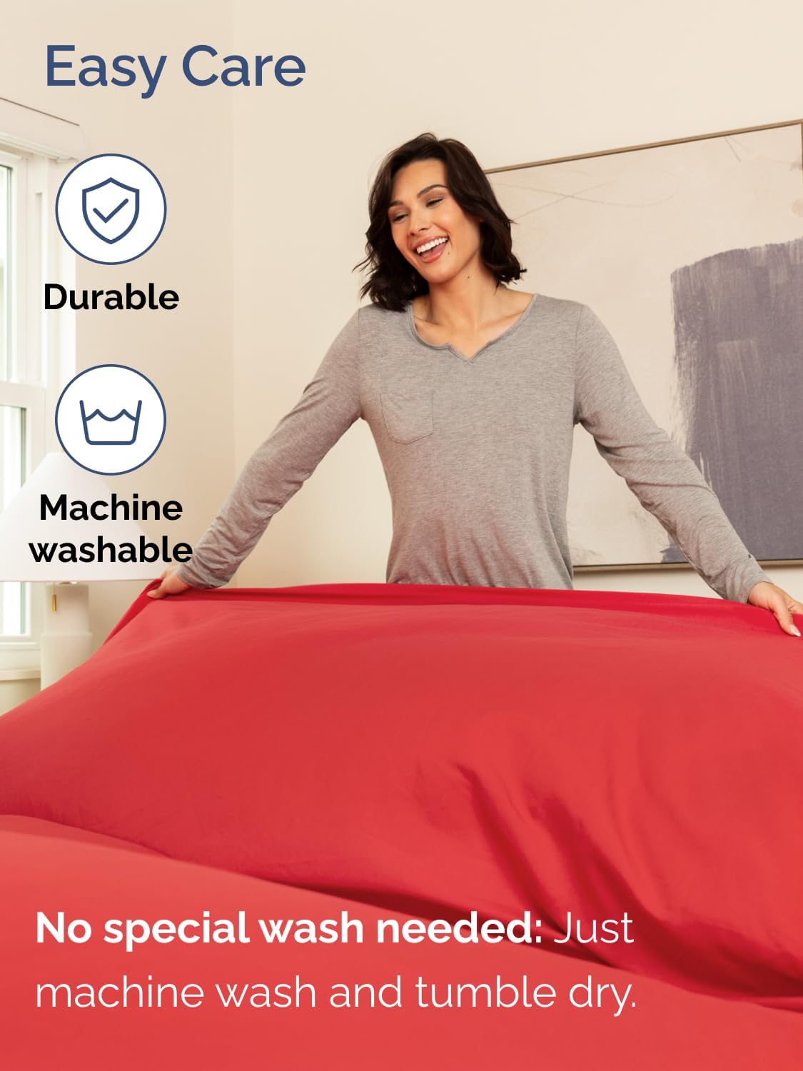 Skiennix Extra Deep Cal King Sheet Set - 6 Piece Breathable Cooling Bedding - Soft Wrinkle-Free Red