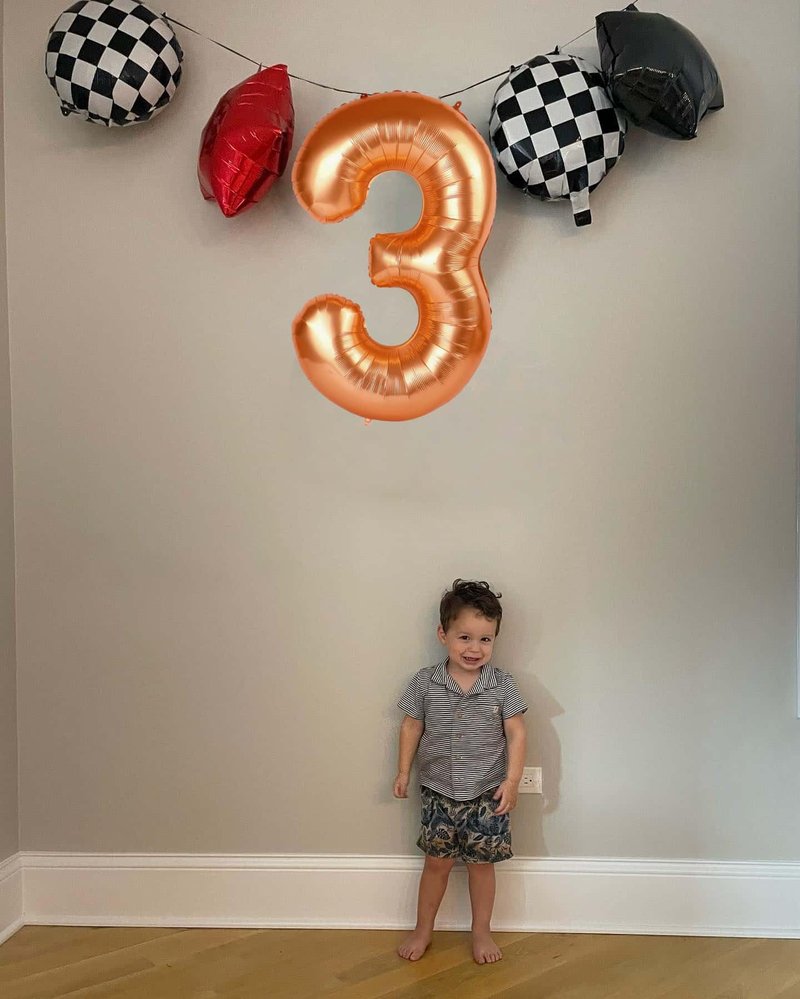 Orange Number 9 Balloon 40 Inch, 9th Birthday Party Decorations for Children, Giant 9 Foil Balloon for Party Supplies