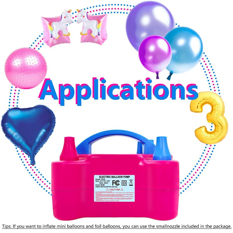 YEPVIE Electric Balloon Pump, Portable 2 Modes Balloon Blower Machine with 14 Balloon Arch Kits, Air Pump for Balloon, Ballon Inflator for Party Decoration