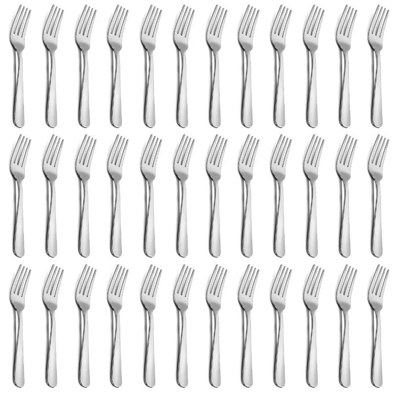 36-Piece Dinner Forks Set, Funnydin 7.1 Inches Stainless Steel Forks Silverware, Durable Table Forks Set, Use for Home, Kitchen and Restaurant - Mirror Polished, Dishwasher Safe