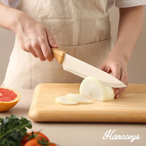 Hancorys Knife set, 13 Pieces Kitchen Knives Set, Nonstick Ceramic Anti-Rust Coating and Blade Guard, Holiday Gifts for Kitchen, Camping Essentials