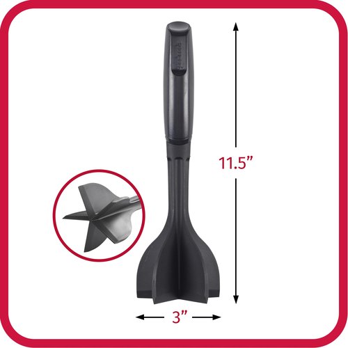 GoodCook Heat-Resistant Nylon Ground Meat Choppers with 5-Blade Heads, Ground Beef and Turkey Mixers and Choppers, Set of 2, Black