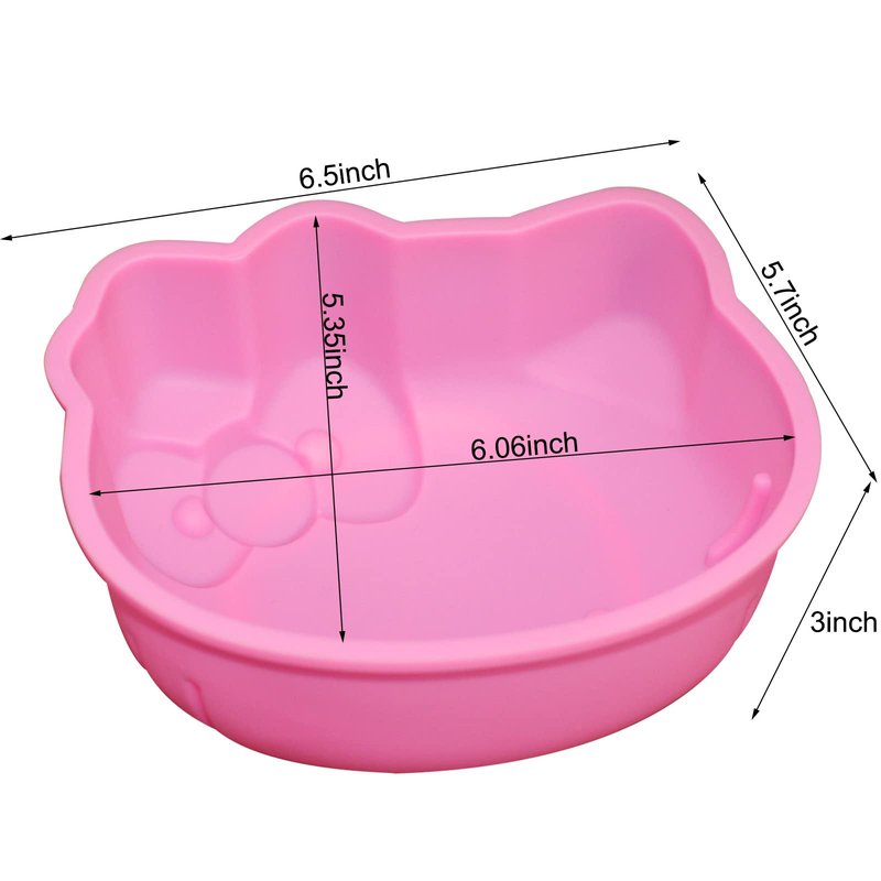 6 Inch Cute Cat Silicone Fondant Cake Mold - Non-stick Chocolate Candy Mold for Cake Making