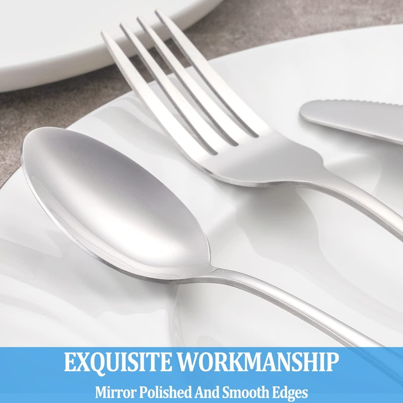 Teaspoon Set,16 Piece 6.7" Spoons Silverware, Premium Food Grade Stainless Steel Tea Spoons, Durable Small Spoon, Good Teaspoons, Kitchen Dessert Spoon Set, Mirror Finish & Dishwasher Safe