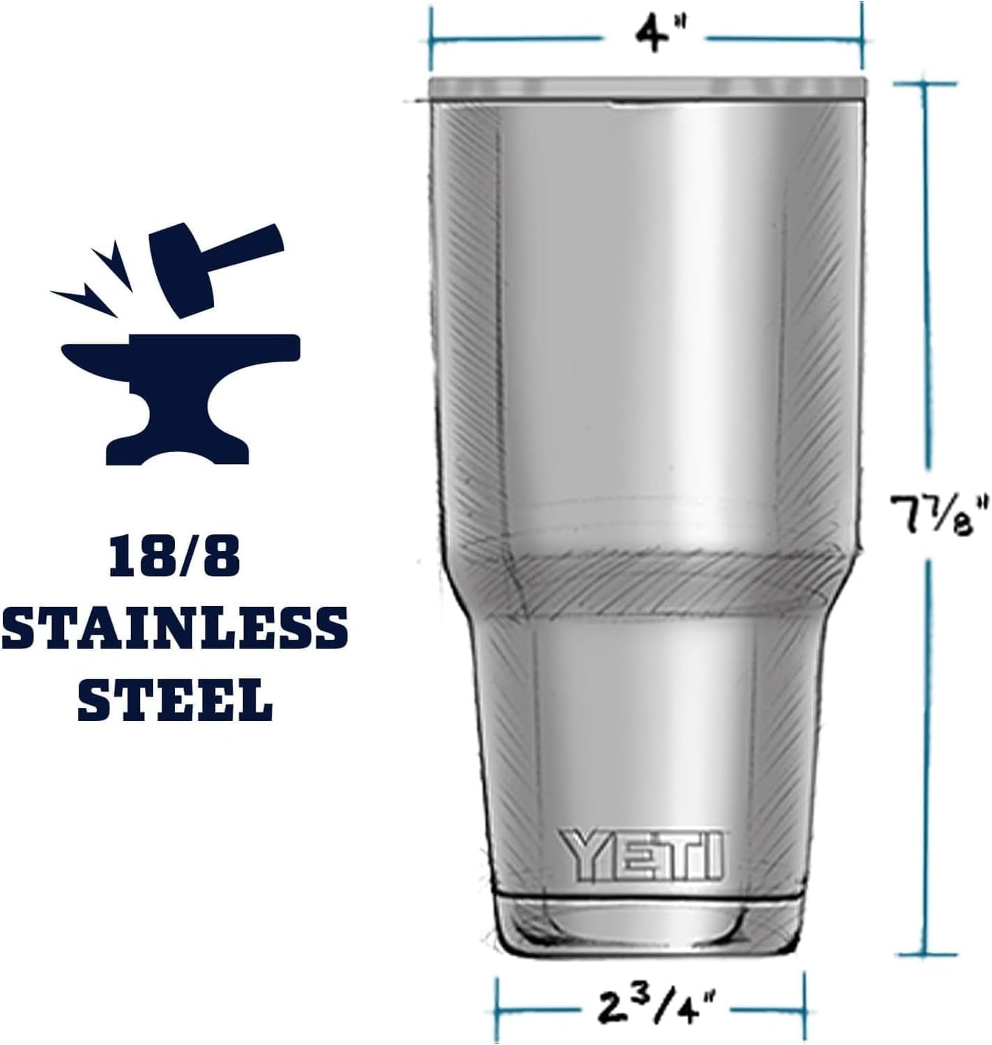 YETI Rambler 30 oz Tumbler - Stainless Steel Vacuum Insulated with MagSlider Lid | Seafoam Color