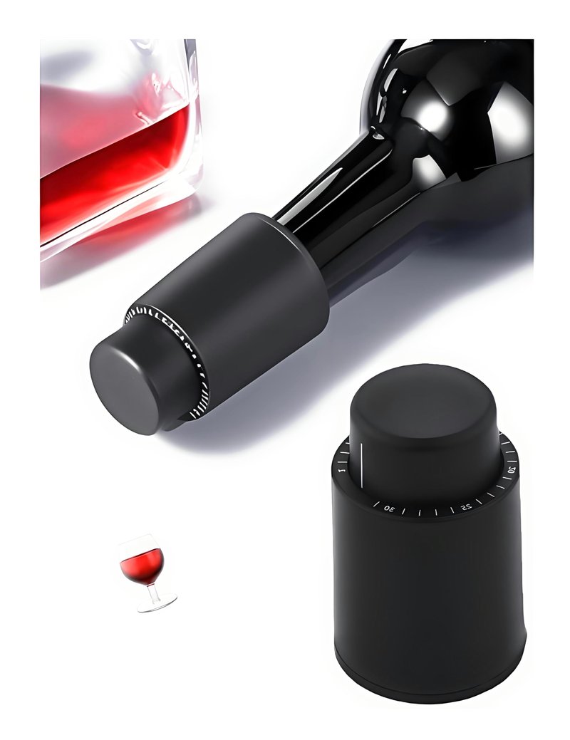 Smaiasl 2 Pack Wine Stoppers,Reusable Wine Bottle Stoppers,Vacuum Wine Preserver With Time Scale, Keep Your Wine Fresh,The Perfect Choice For Wine Lovers.