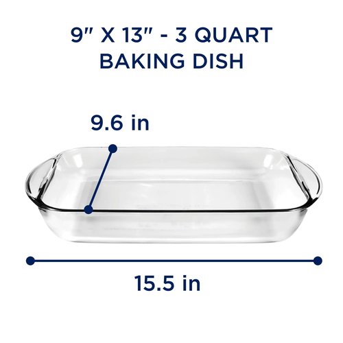 Glass 9" by 13" Baking Dish, 3 Quart