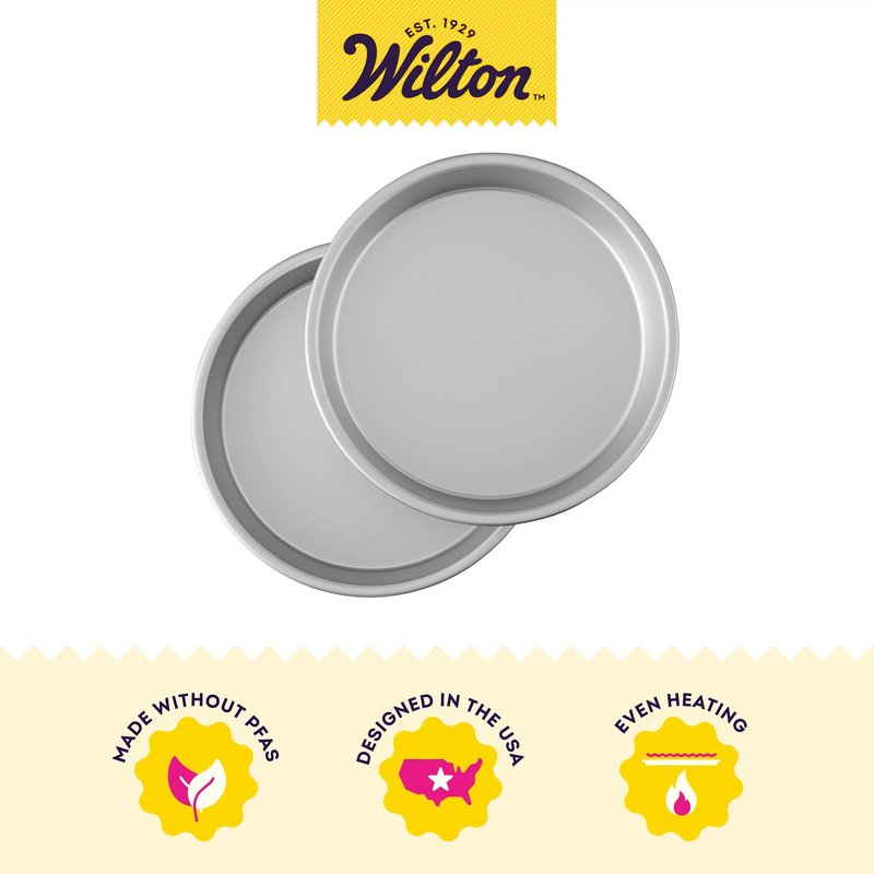 Wilton Performance Pans Aluminum Round Cake Pan, 9 x 2 in., Pack of 2