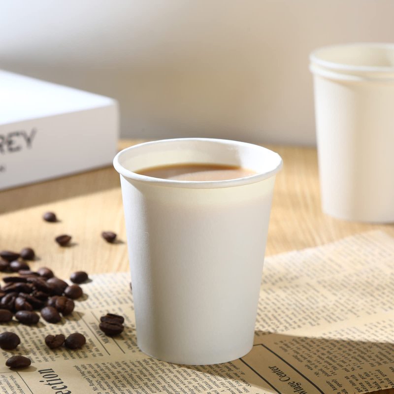 100 Park Disposable Hot Coffee Cups - Bulk 8 Oz Paper Cups, Disposable cups