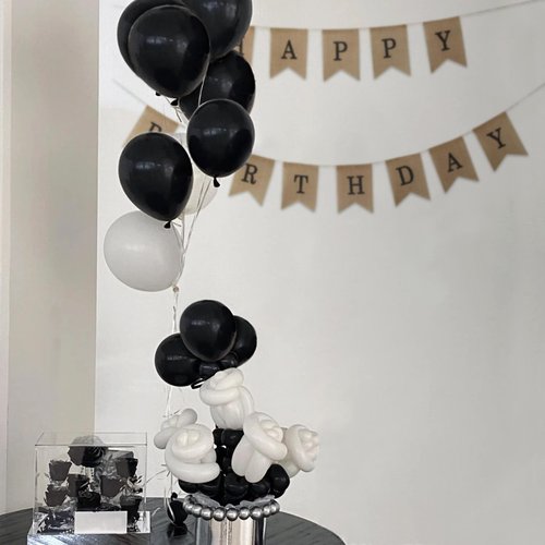 Black Balloons 110Pcs, 5 Inch Small Black Latex Party Balloons, Mini Thick Black Birthday Balloons for Wedding Baby Shower Decorations.