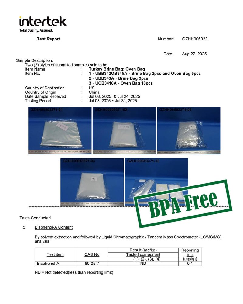 UTILIMATES Turkey Bags for Oven Hold 15 20 25 lb Turkey, 10 19"x24" BPA Free Nylon Oven Bags with 10 ties, For Versatile Roasting Cooking Baking Storage Use