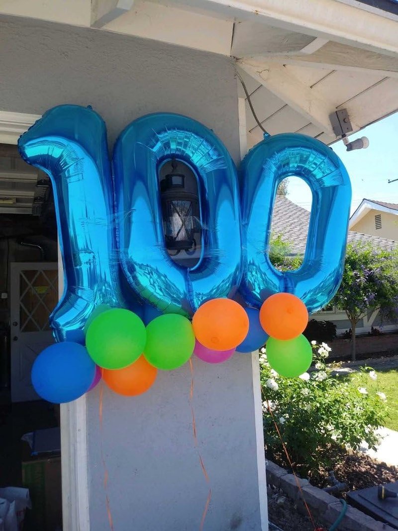 Metallic Blue Number 6 Balloon 40 Inch, 6th Birthday Party Decorations for Children, Giant 6 Foil Balloon for Party Supplies