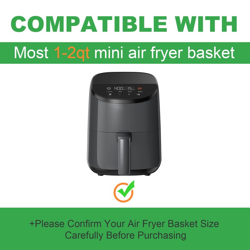 Small Air Fryer Liners Disposable Compatible with COSORI 2.1 Qt Air Fryer, 130 PCS Mini Air Fryer Liners Parchment Paper Baking Sheet for COSORI 2.1 Qt Accessories