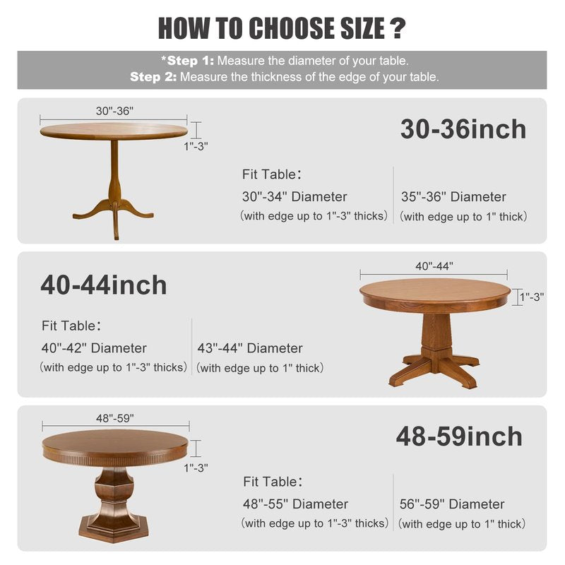 Obstal Fitted Round Green Table Cloth, Reversible Waterproof Stain Resistant Elastic Stretch Tablecloth, Wipe Clean Table Cover for Outdoor/Indoor Use, Fits Round Tables up to 40" - 44" Diameter