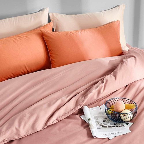 FLXXIE Pillow Cases - Soft Microfiber Queen Pillow Covers | Wrinkle Resistant, 2-Piece Set, 20x30, Orange