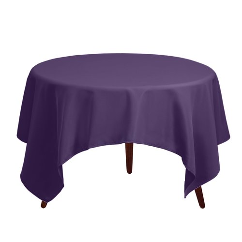 Gee Di Moda Square Tablecloth - 52 x 52 Inch Purple Table Cloth for Small Square or Round Tables - Heavy Duty Washable Fabric - for Buffet Table, Holiday Party, Dinner, Wedding & Baby Shower