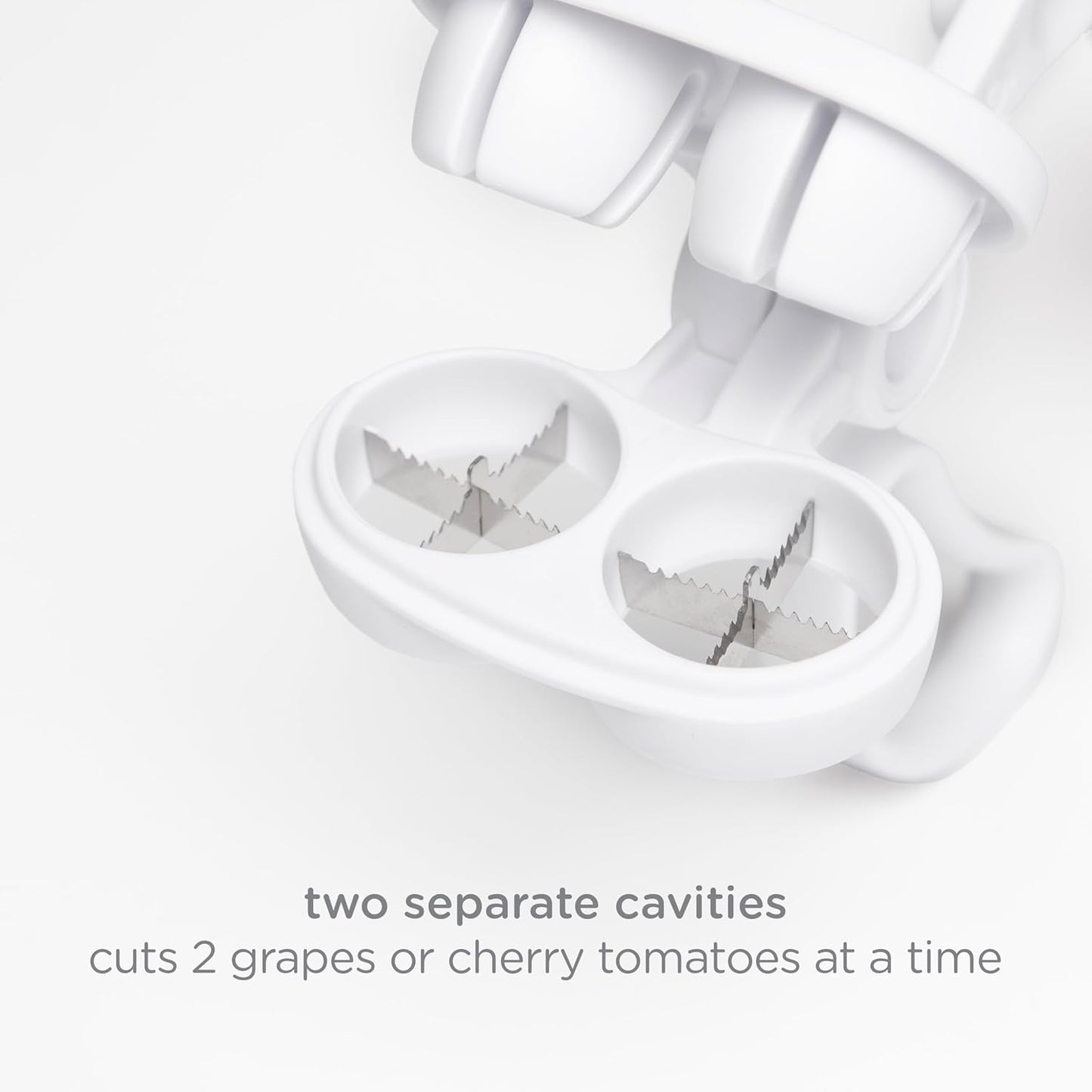 Ubbi Dual Grape Cutter - Safe & Easy Stainless Steel Fruit Slicer for Kids & Toddlers