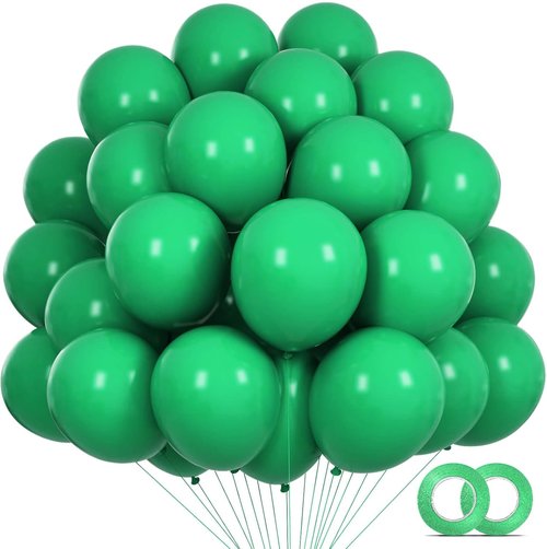 Green Balloons - 110 Pcs 5-Inch Mini Thick Latex Party Balloons for Birthday & Baby Shower Decor