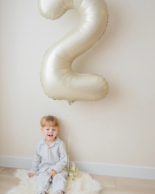 Cream 4 Balloon, Number Balloons 40 Inch, 4th Cream Party Decorations, Four Large Numbers for Party Decor, Number 4 Balloon