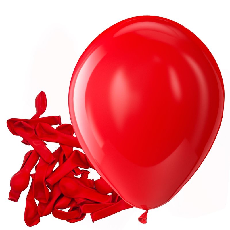 Bezente Red Balloons Latex Party Balloons - 150 Pack 5 inch Matte Red Helium Balloons for Christmas Wedding Anniversary New Year Birthday Party Decorations