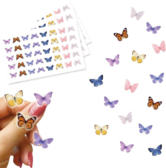 Skiennix Butterfly Decor Stickers - 120PCS Mini Butterfly Decorations for Birthday & Home Decor