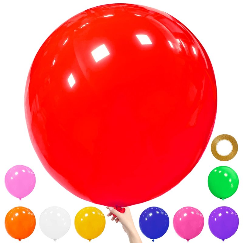 9Pcs Big 36 Inch Balloons, assroted giant balloon, Latex Ballons, Large Balloons for Birthday Wedding Party Decorations.